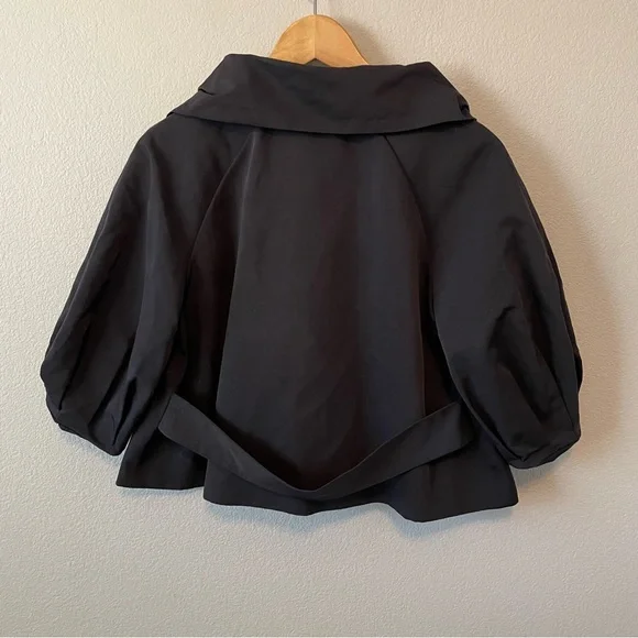 Club Monaco Cropped Puff Sleeve Nylon Cape Style Jacket - Picture 6 of 8